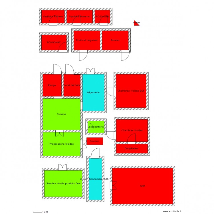 plan cuisine. Plan de 0 pièce et 0 m2