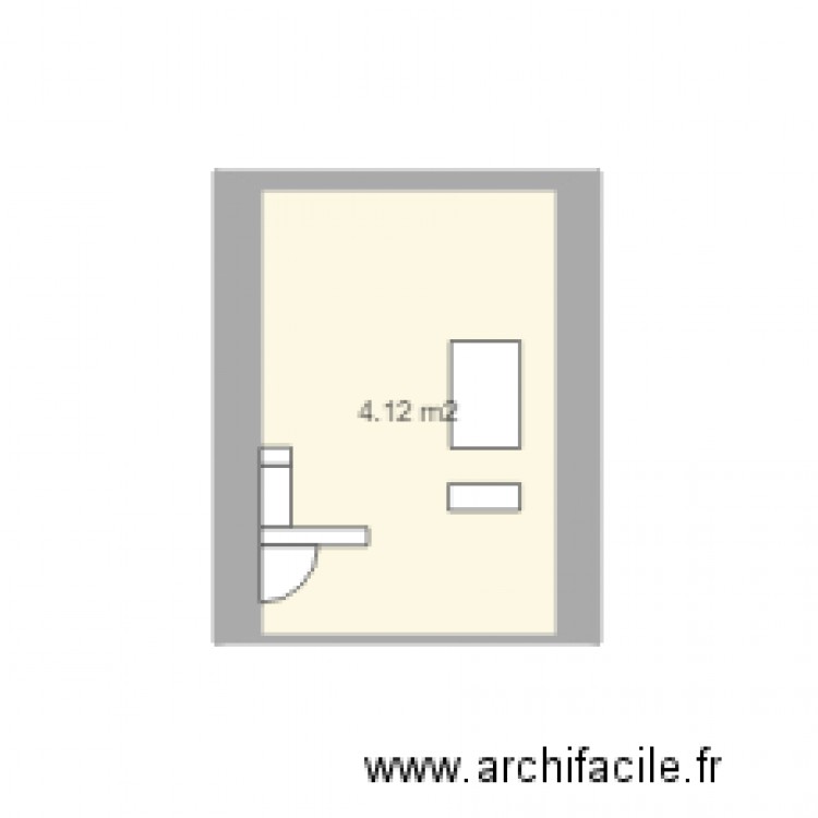 coupe WC PMR. Plan de 0 pièce et 0 m2