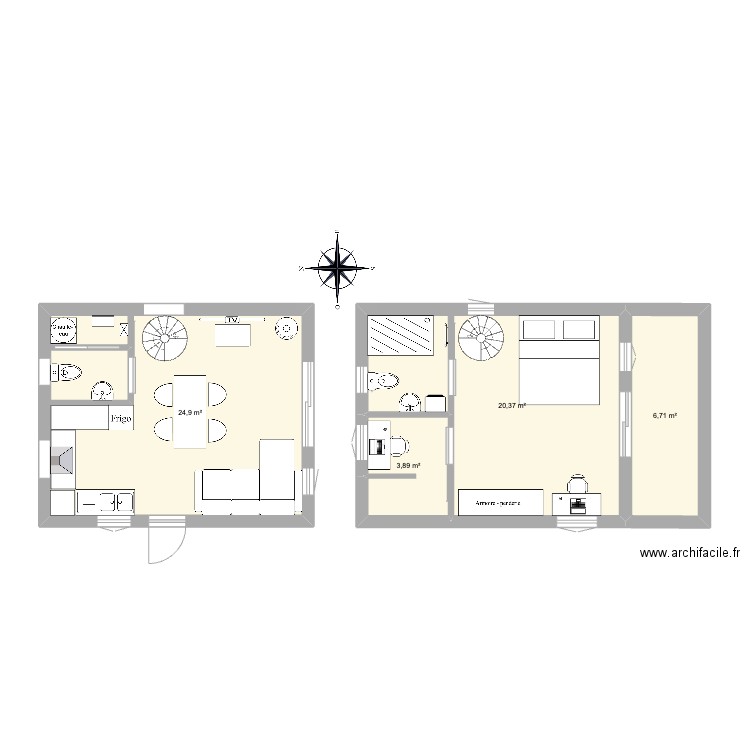 MAISONNETTE. Plan de 0 pièce et 0 m2