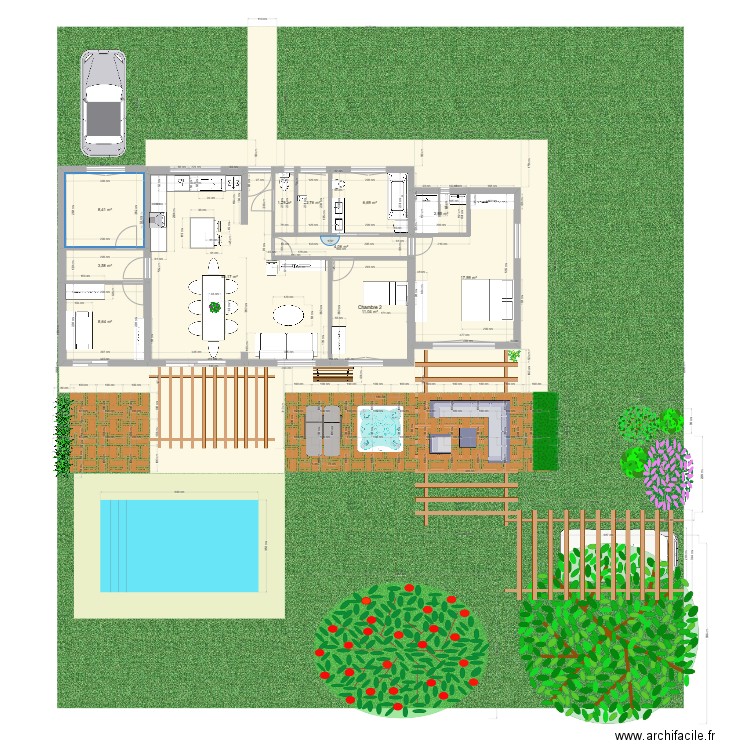 Maison - projet 6. Plan de 11 pièces et 108 m2