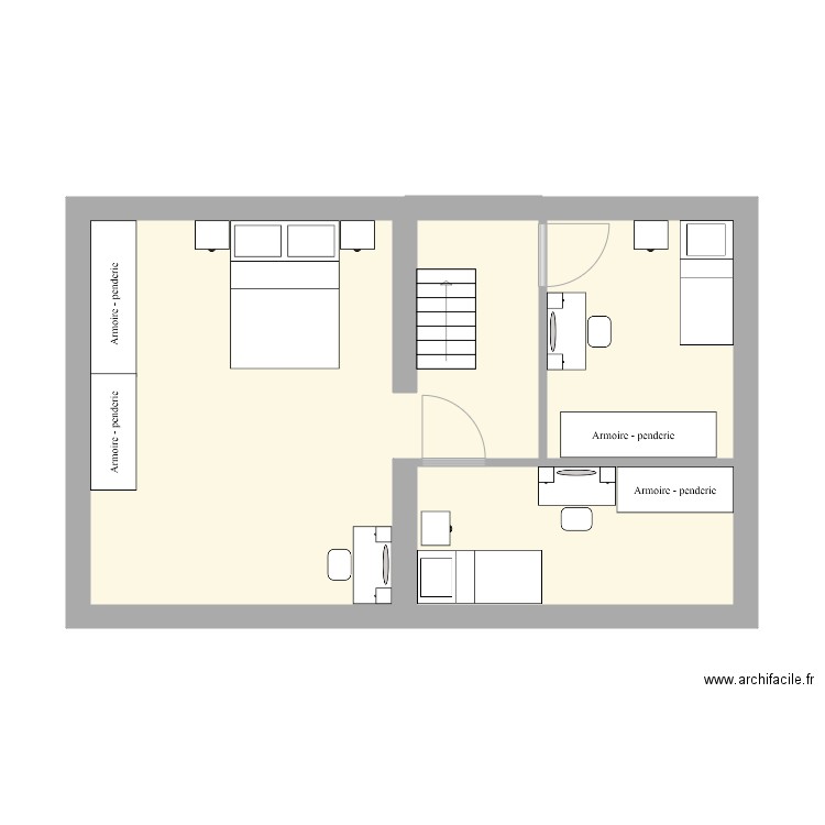 Etage modifié meubles. Plan de 0 pièce et 0 m2