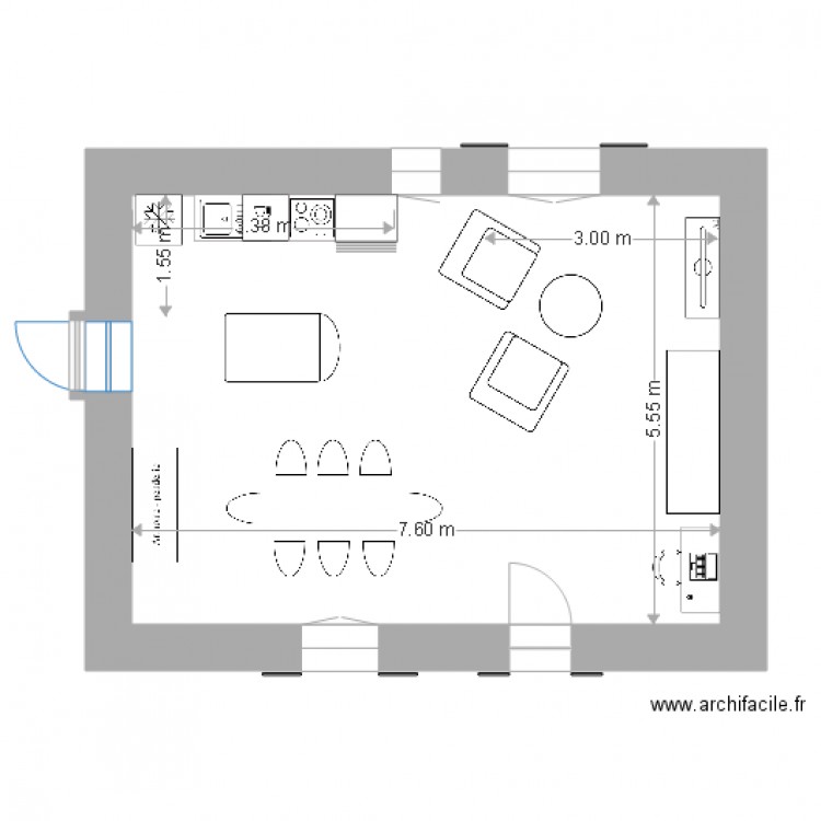 LATANNE pièce à vivre. Plan de 0 pièce et 0 m2