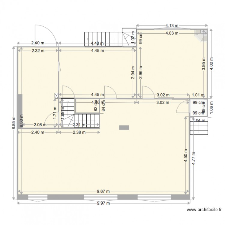 RDC. Plan de 0 pièce et 0 m2