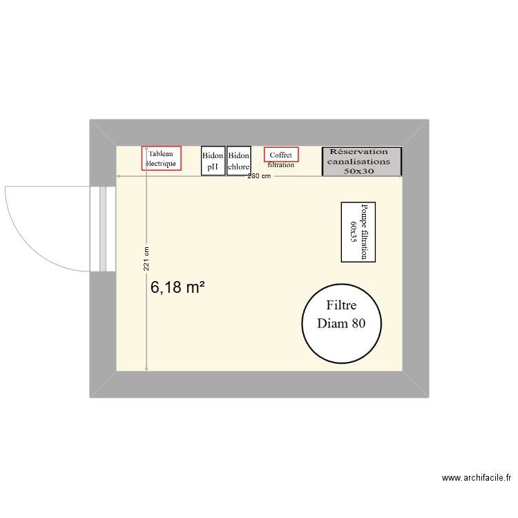 COULOMBEL - Le Touquet. Plan de 1 pièce et 4 m2