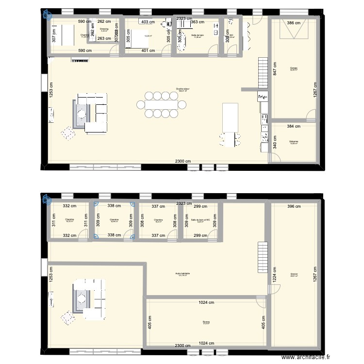 maison. Plan de 15 pièces et 809 m2