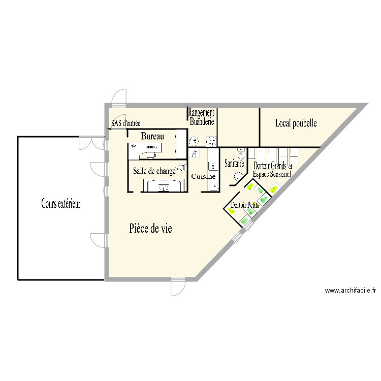 creche bis. Plan de 0 pièce et 0 m2