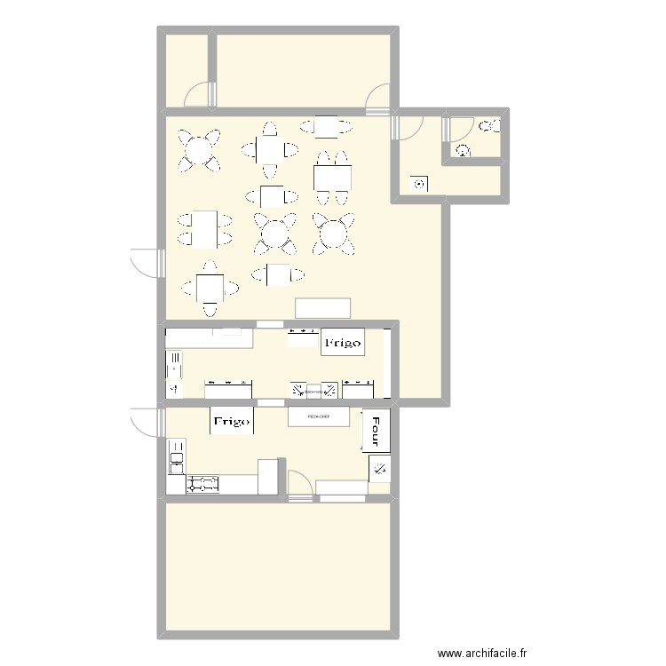 restaurant PACOME. Plan de 0 pièce et 0 m2