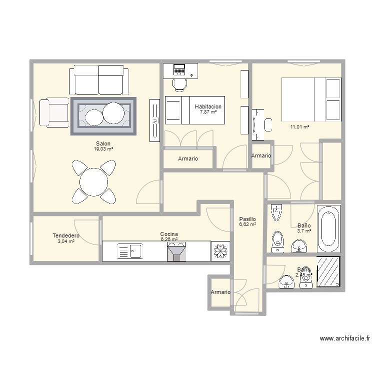 Indalecio Fernández 7. Plan de 0 pièce et 0 m2