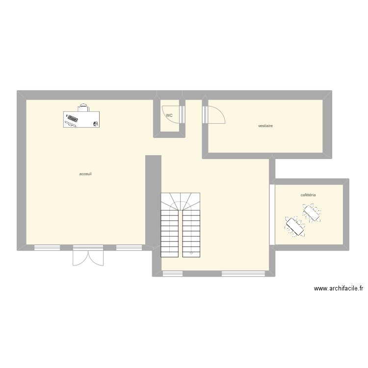 Human rdc . Plan de 4 pièces et 91 m2