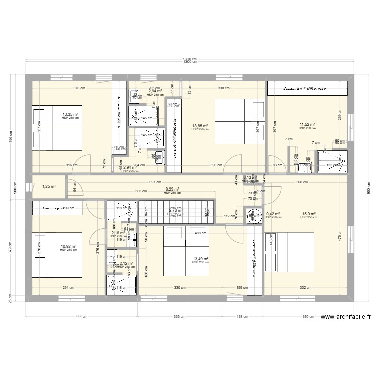 perols haut 5 20 02. Plan de 15 pièces et 102 m2