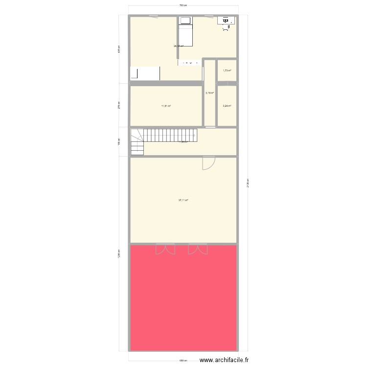 Plan appart T4-charrat. Plan de 8 pièces et 139 m2