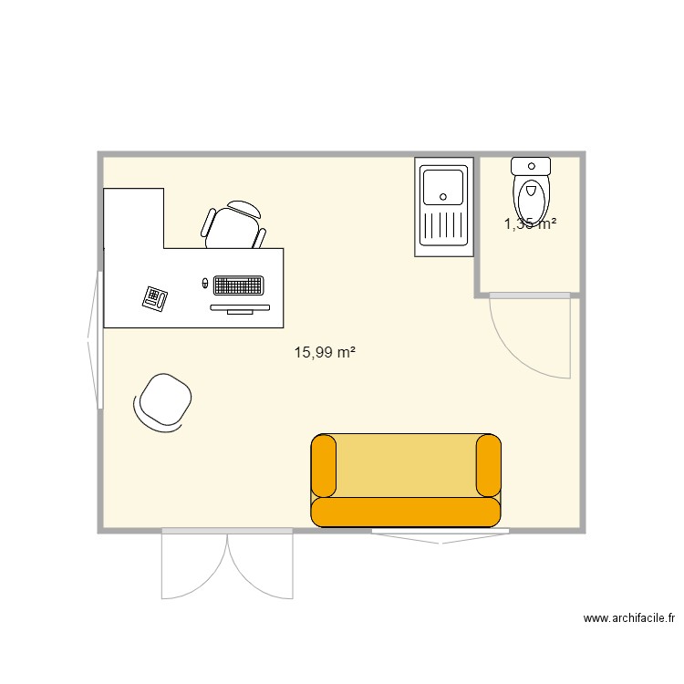 Bureau Djodjo. Plan de 0 pièce et 0 m2