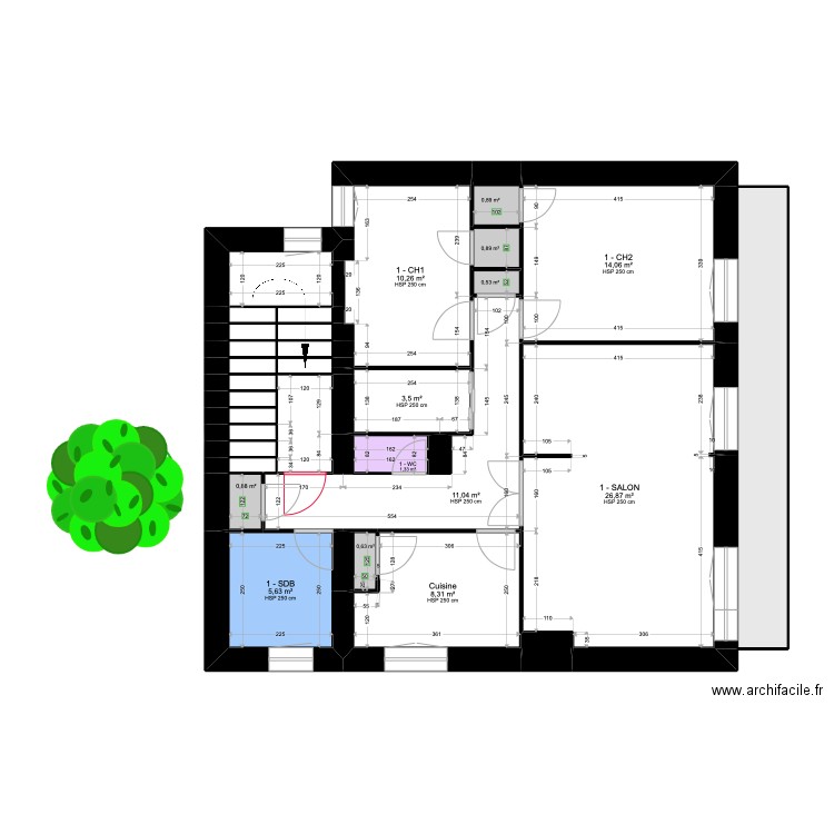 Aménagement cuisine. Plan de 0 pièce et 0 m2