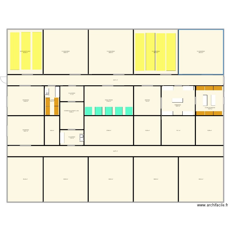 NEWPLANWITHCHINESE. Plan de 27 pièces et 697 m2