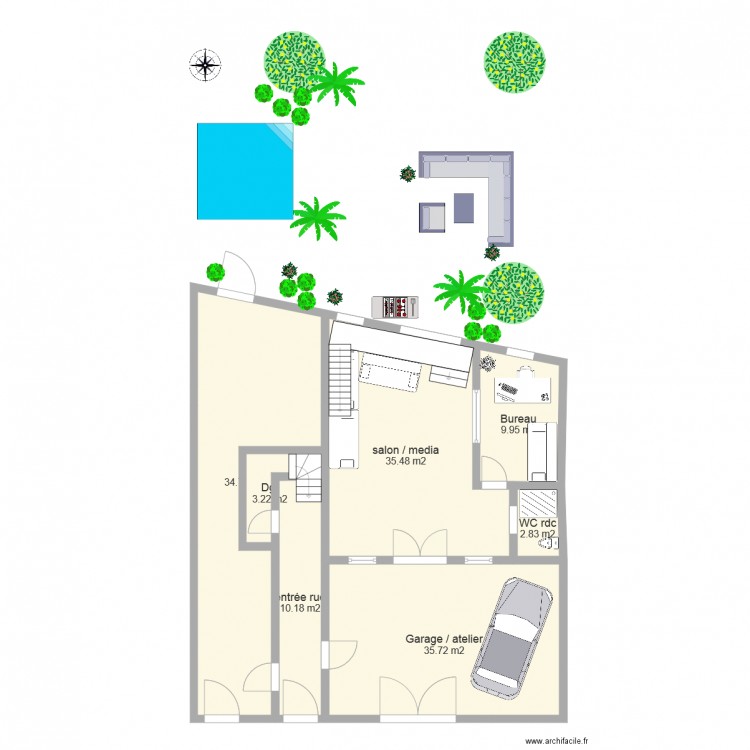 celleneuve projet 2 rdc. Plan de 0 pièce et 0 m2