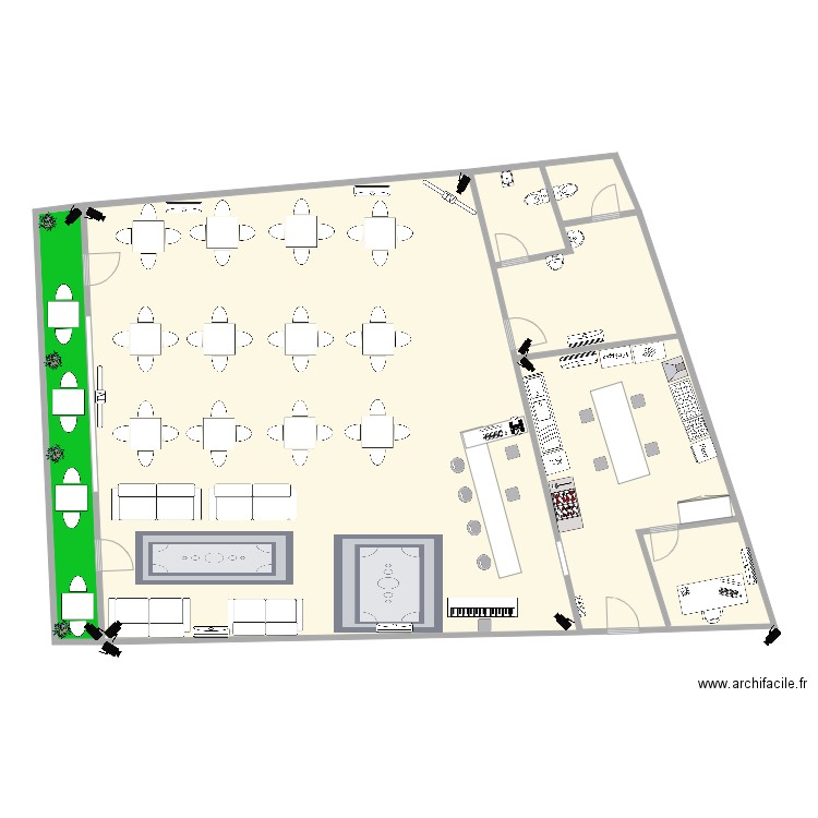 resto azul 1. Plan de 5 pièces et 229 m2