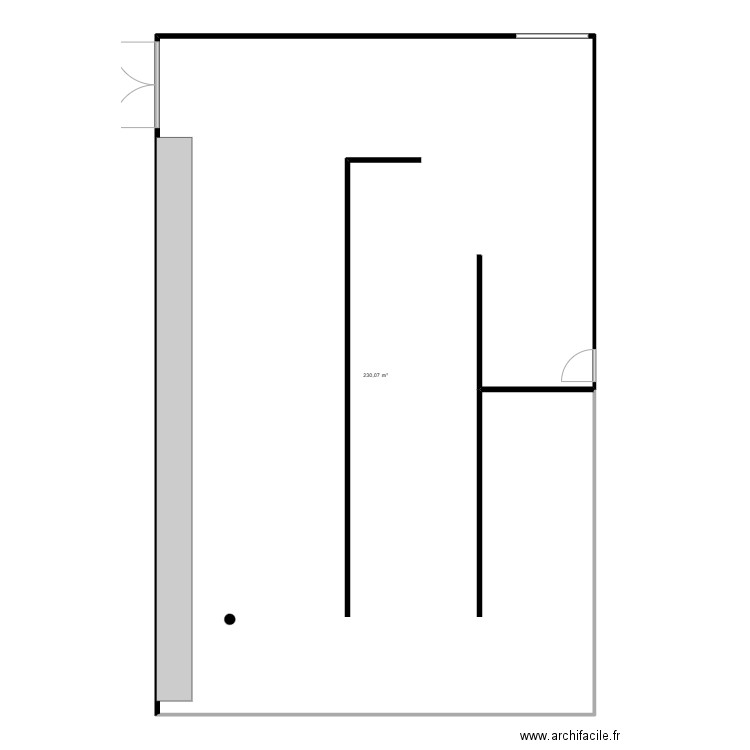 Chnatier hall. Plan de 1 pièce et 230 m2