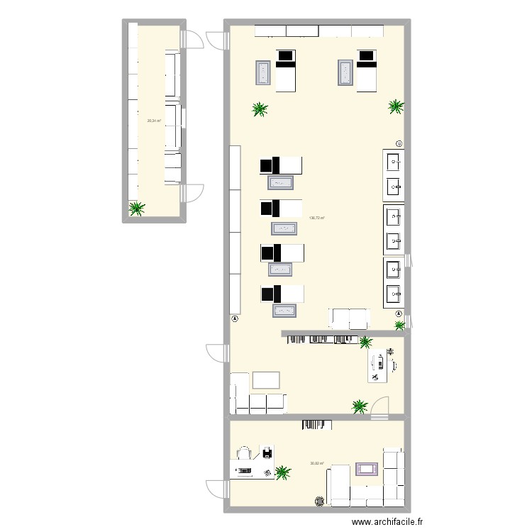 salle de la classe . Plan de 0 pièce et 0 m2