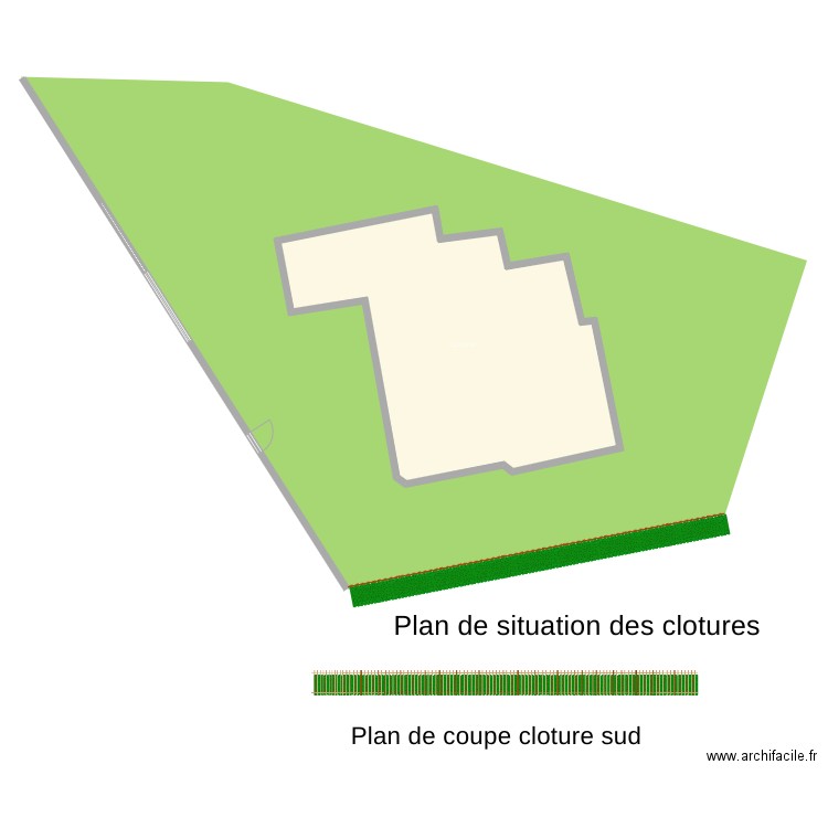 cloture 2. Plan de 1 pièce et 123 m2