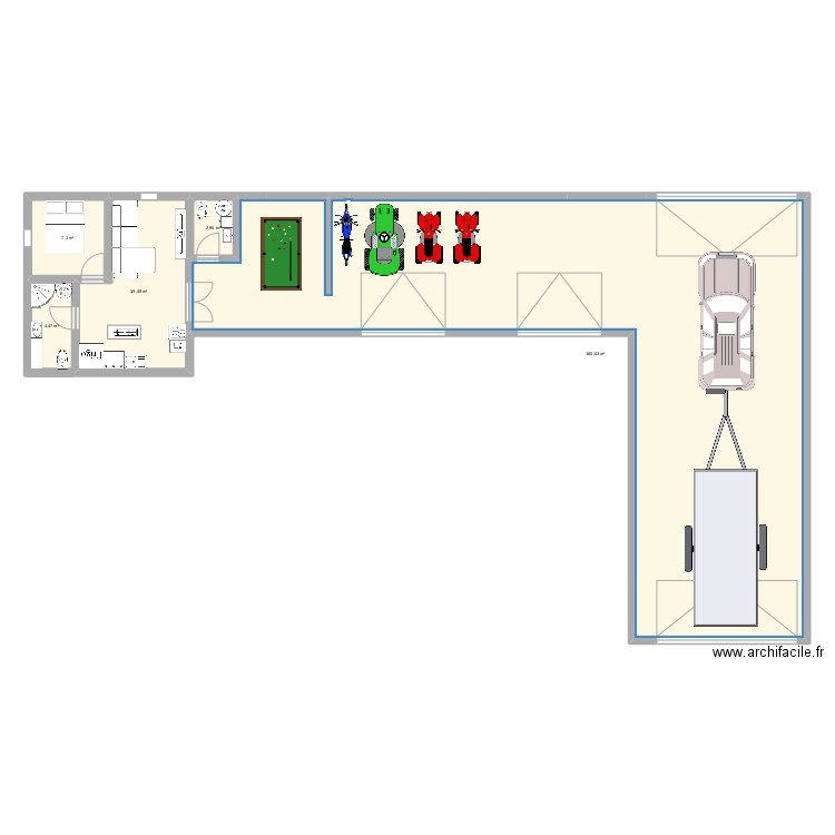 chezmoi. Plan de 5 pièces et 195 m2