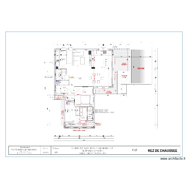 Modif SDB. Plan de 1 pièce et 12 m2