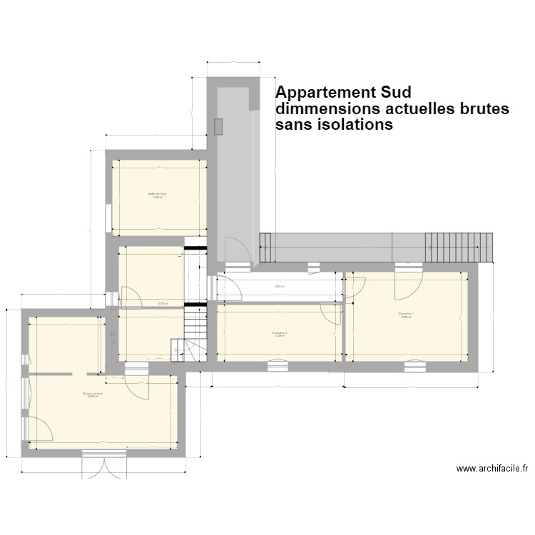 La  plaine   Appartement V7. Plan de 7 pièces et 96 m2