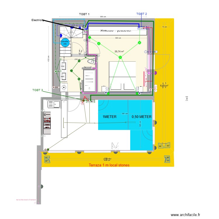 GRECE BAS INTERIEUR ELEC - 2025-01. Plan de 3 pièces et 36 m2