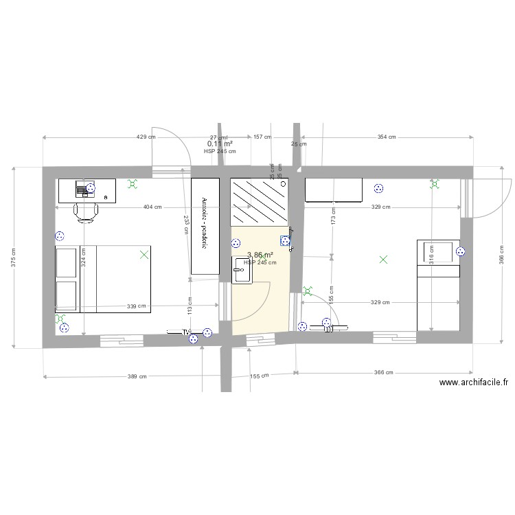 chambres. Plan de 0 pièce et 0 m2