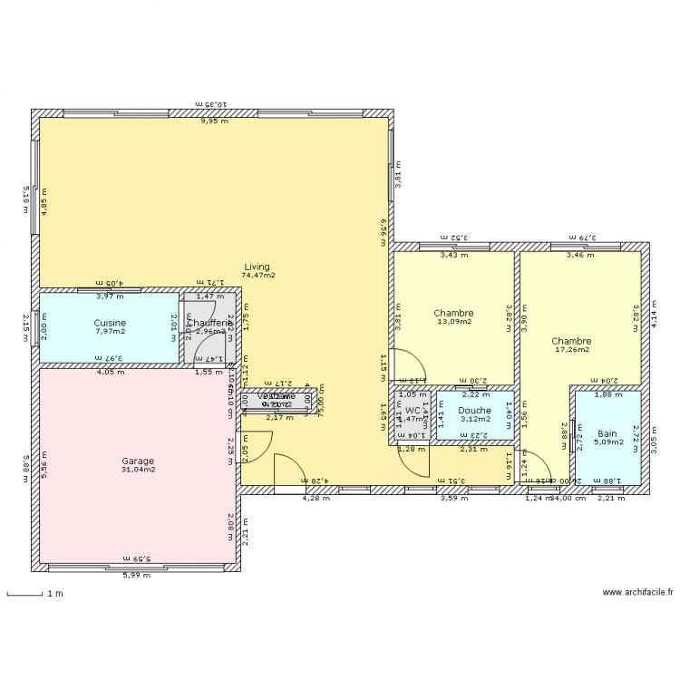 maison 2 chambres. Plan de 0 pièce et 0 m2