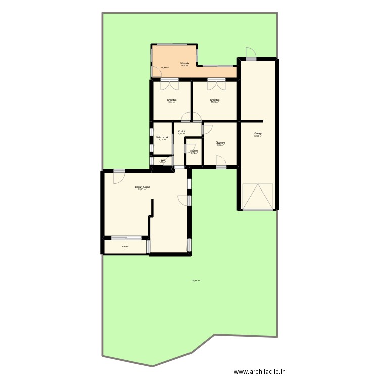 GALLIMARD  DECOURT. Plan de 14 pièces et 348 m2