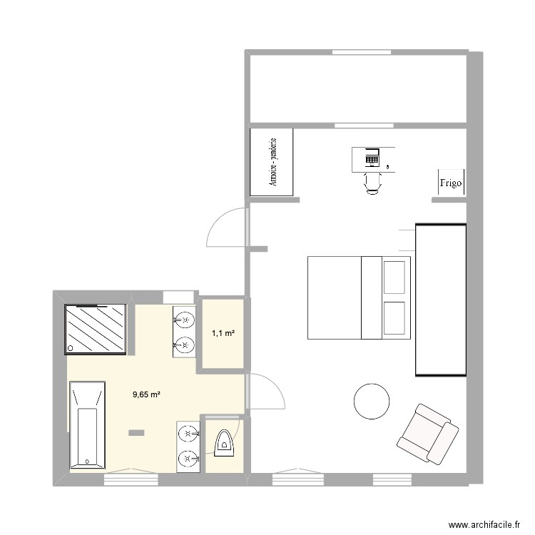 SDB 2eme etage new Baignoire V2. Plan de 0 pièce et 0 m2