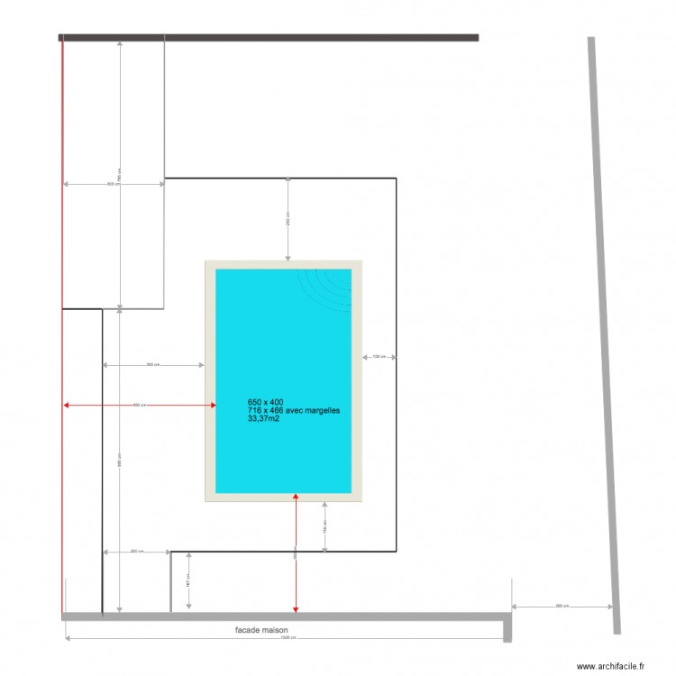 Dalle piscine sans pool 1901. Plan de 0 pièce et 0 m2