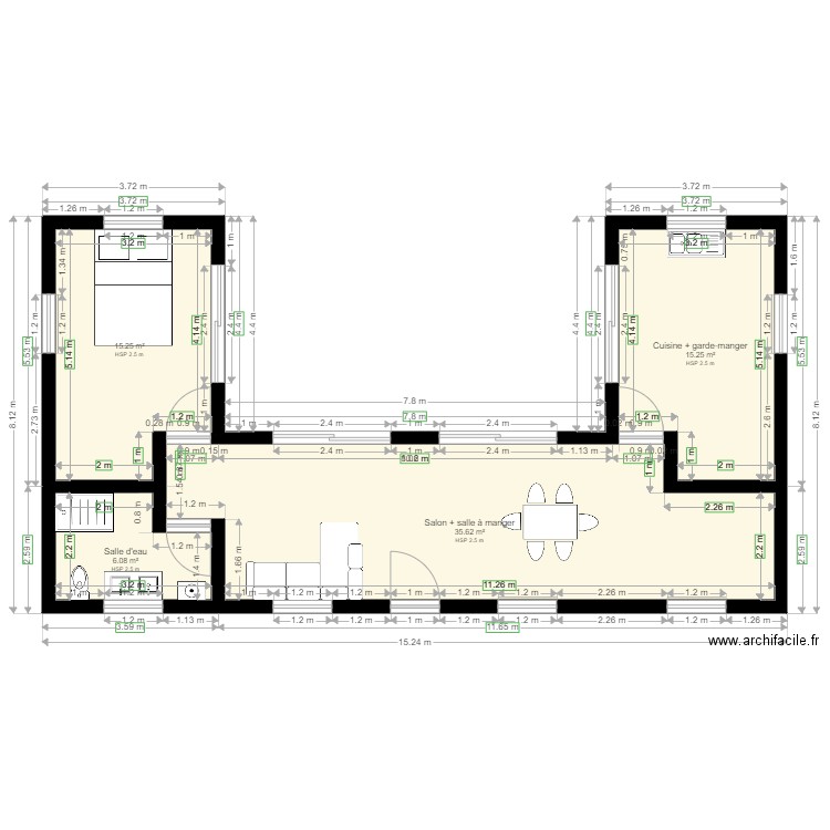 Plan Maison GABLOK Plan 4 Pi ces 72 M2 Dessin Par Thenewwalkerfr