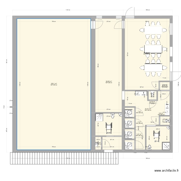 ATELIER modification 3. Plan de 11 pièces et 195 m2