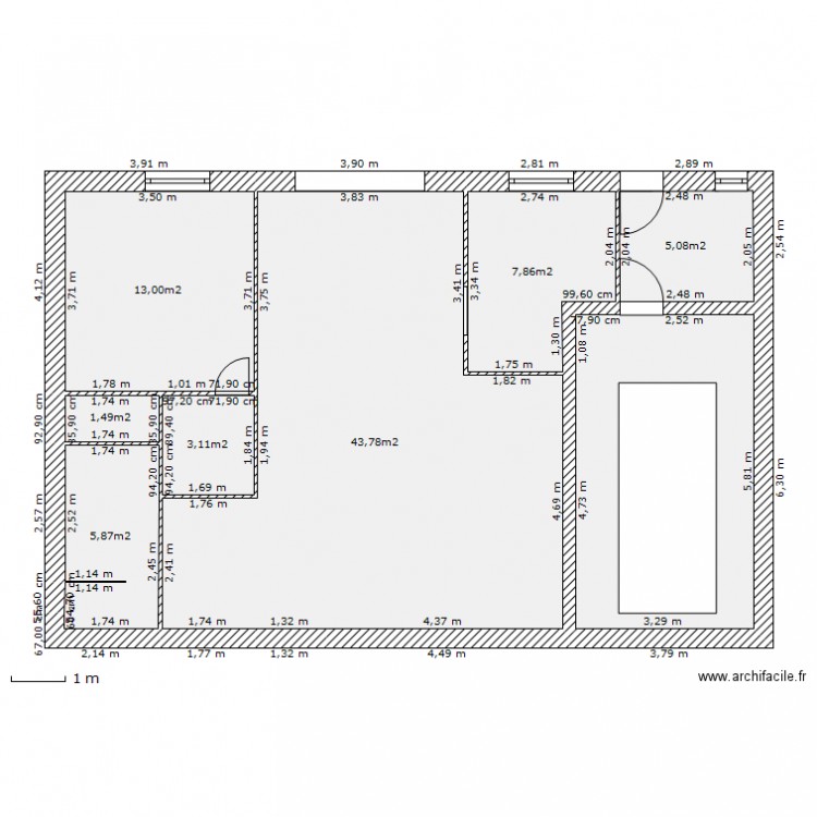 Maison 1 ch. Plan de 0 pièce et 0 m2