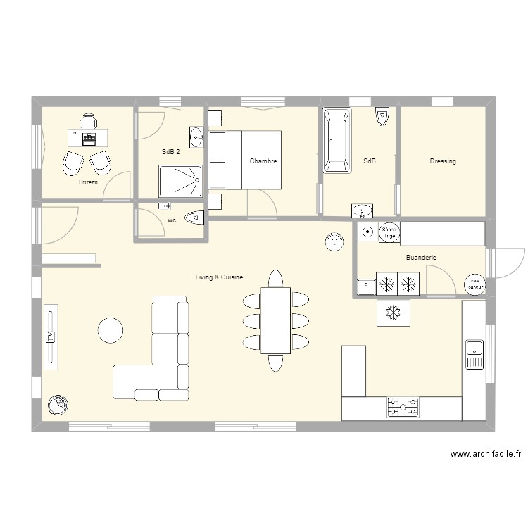 Maison Tarendol avec meubles sans mesures. Plan de 0 pièce et 0 m2