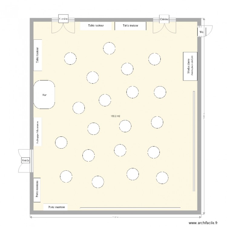 Plan salle. Plan de 0 pièce et 0 m2