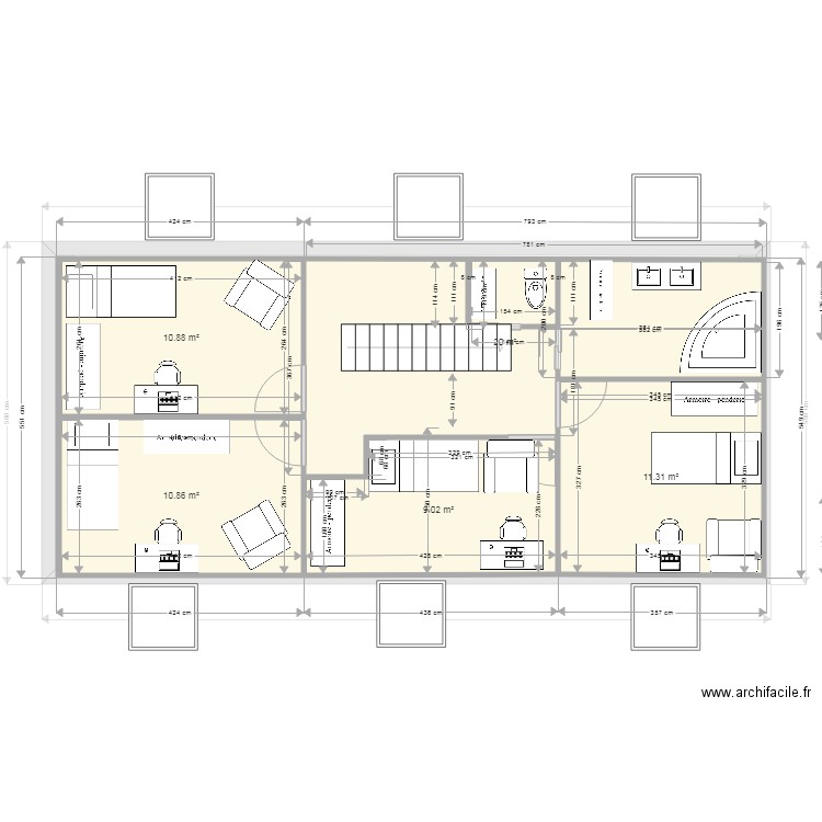 combles maison v7. Plan de 0 pièce et 0 m2