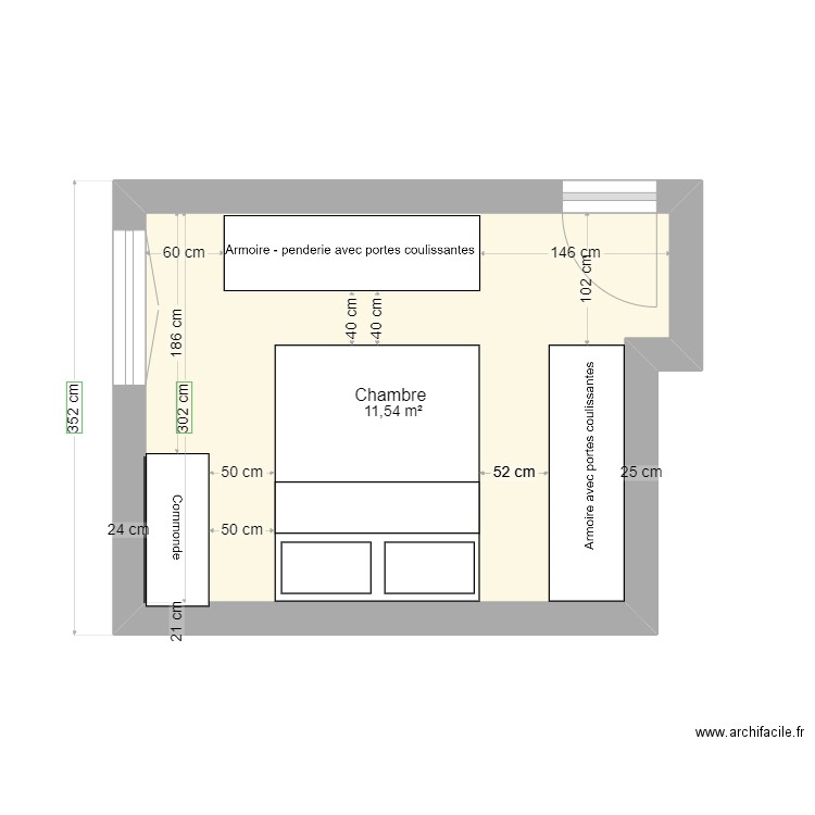 CHAMBRE 1a. Plan de 0 pièce et 0 m2