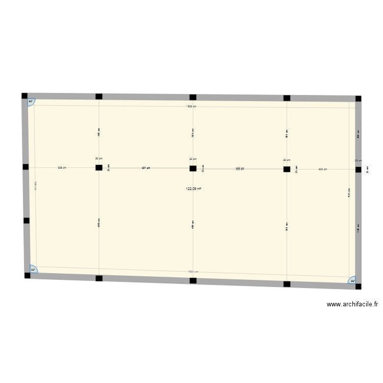 maison. Plan de 1 pièce et 122 m2