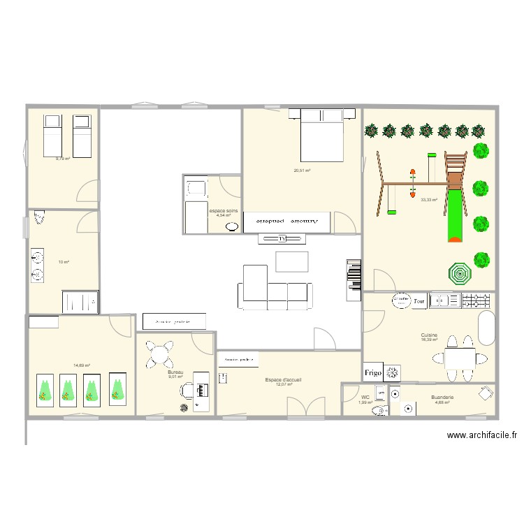 Plan Crèche. Plan de 0 pièce et 0 m2