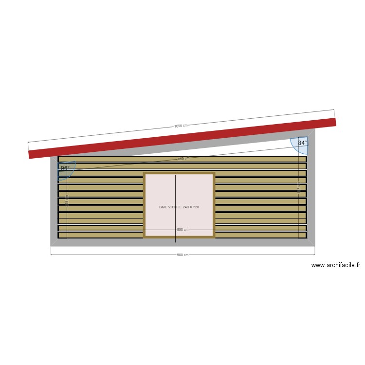 TOF FACE COTE ROUTE . Plan de 1 pièce et 26 m2