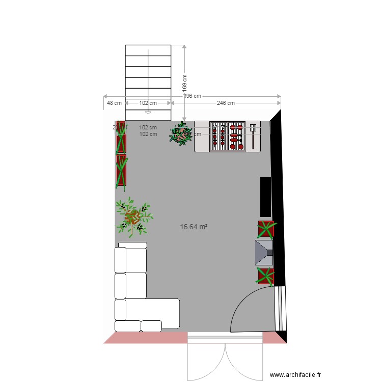 Terrasse Version 2. Plan de 0 pièce et 0 m2