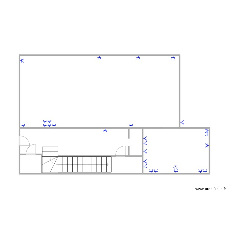 salon salle a manger. Plan de 4 pièces et 52 m2