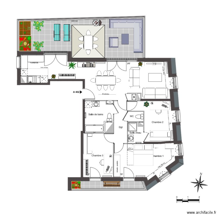 Villiers. Plan de 0 pièce et 0 m2