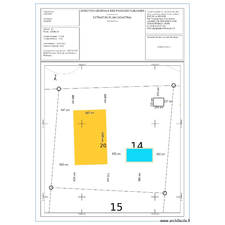 PLAN DE MASSE échelle 1/200éme 01. Plan de 0 pièce et 0 m2