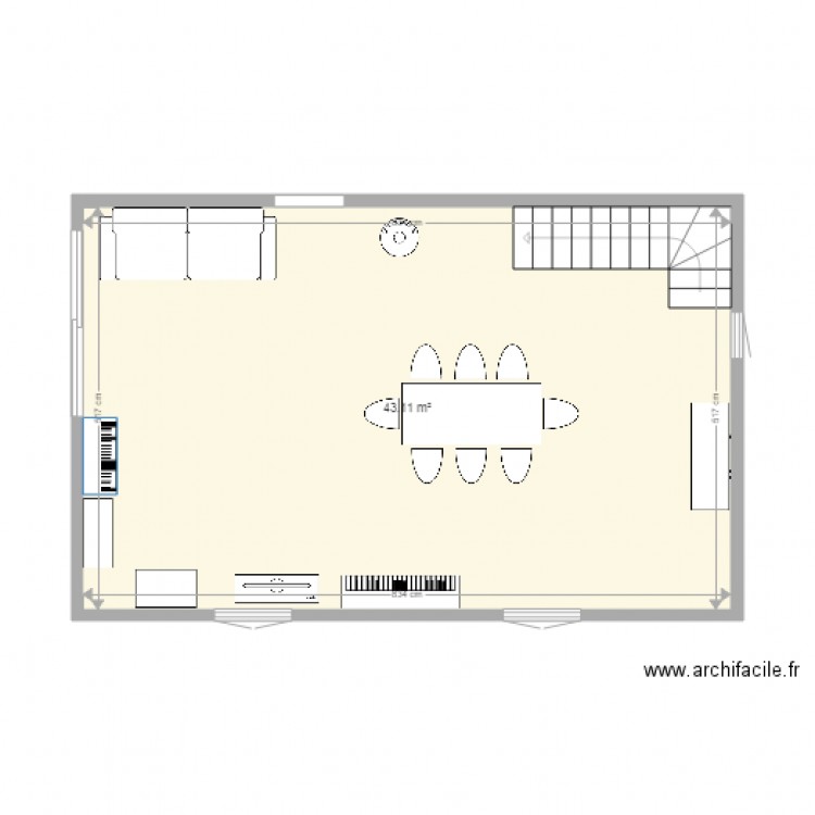 salla e à manger. Plan de 0 pièce et 0 m2