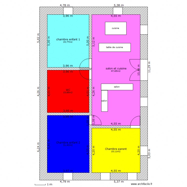 dimension ferme. Plan de 0 pièce et 0 m2