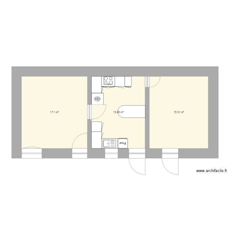 rez de jardin v2. Plan de 0 pièce et 0 m2