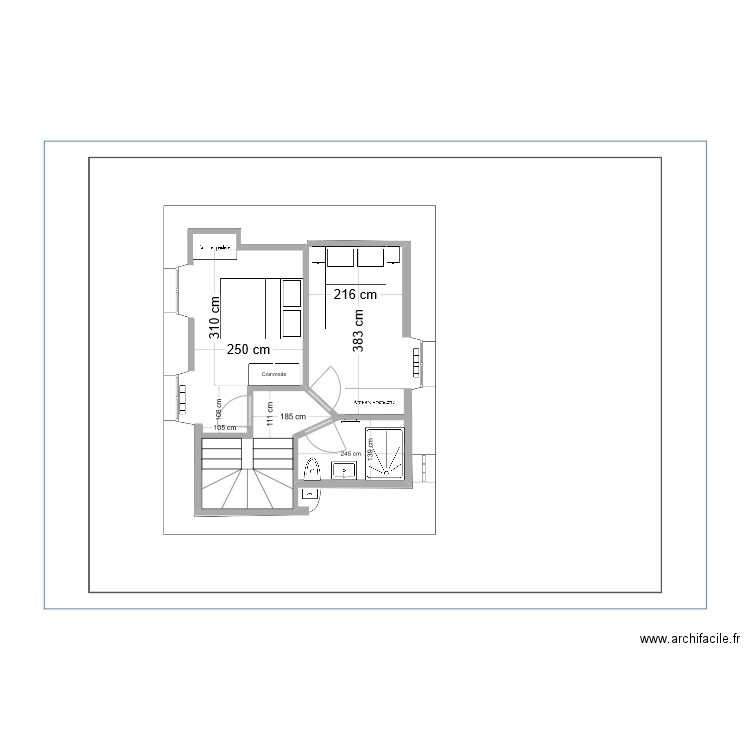 Renovation étage Granville 6. Plan de 0 pièce et 0 m2